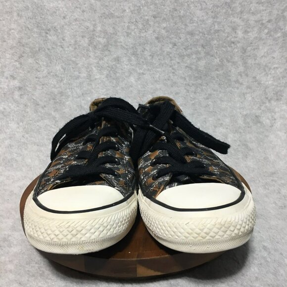 Converse All Star Women 6 Shoes Low Top Shoe Cheetah Leopard Sneaker Brown Black - Picture 2 of 10